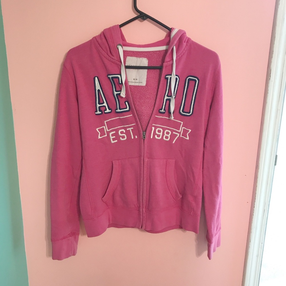 Aeropostale Pink Zip-Up Hoodie